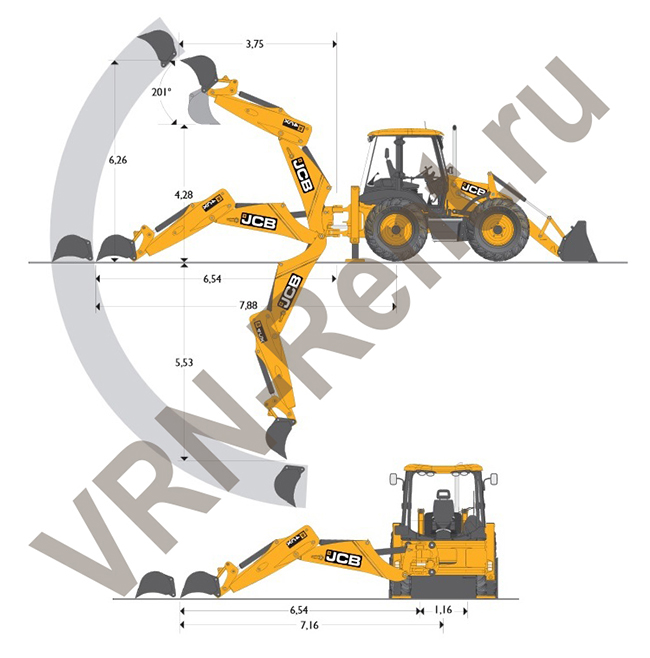 ������ �����������-���������� JCB 4CX � ��������